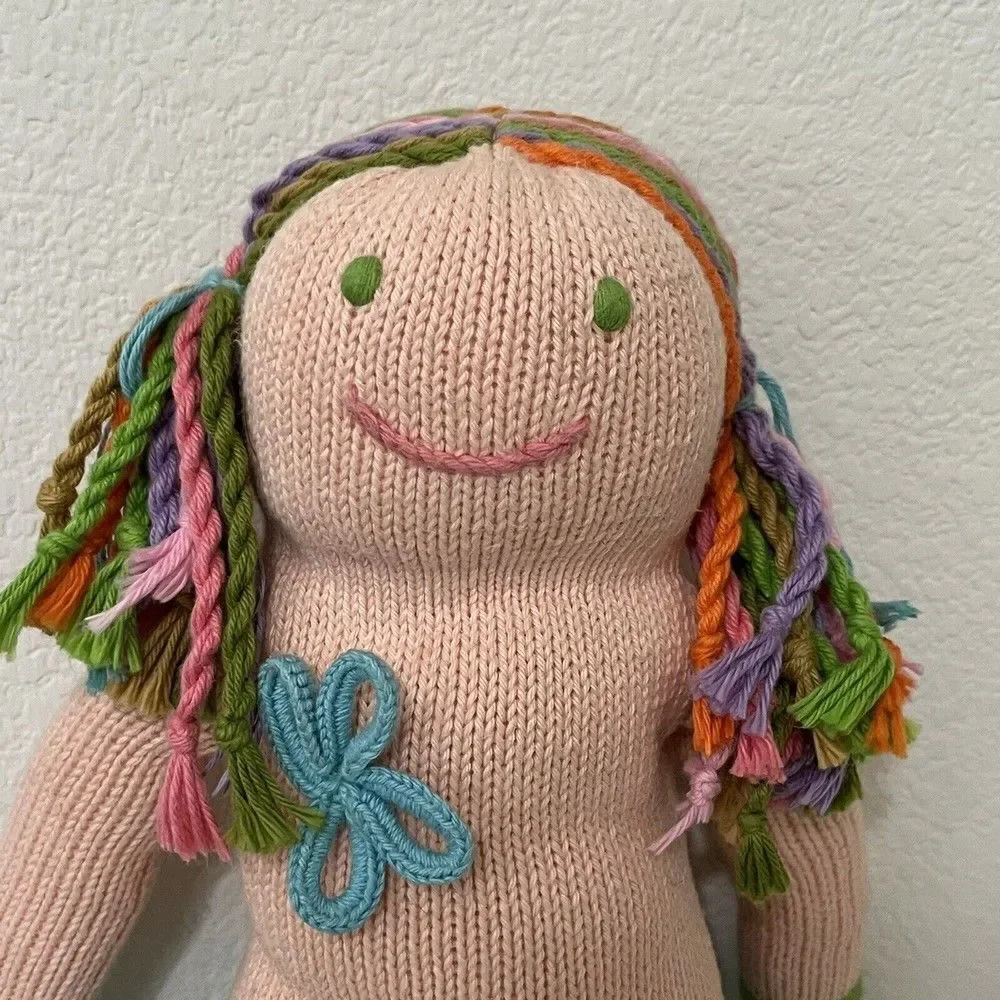 Blabla Kids Regular Mermaid Doll Hand Knitted Plush Blue Tail 18